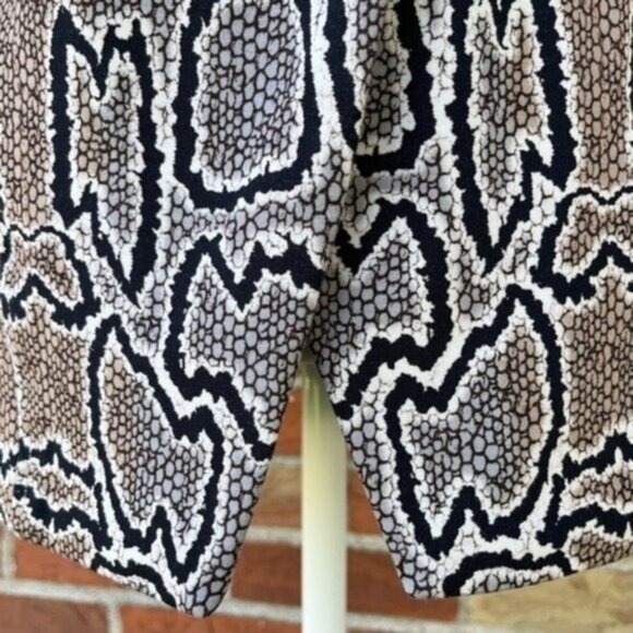 🐍 CAbi Python Snake Print Double Breasted Black Brown Long Sleeve Blazer Jacket - Picture 5 of 16